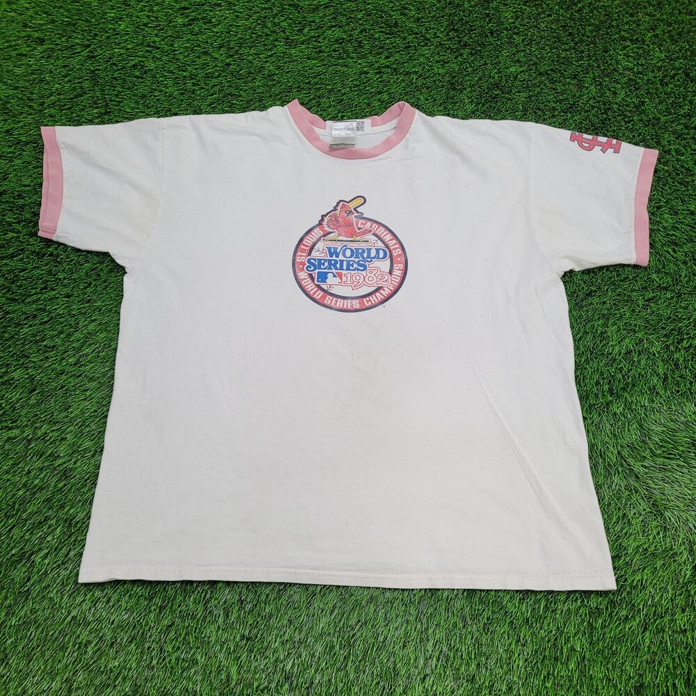 Vintage Nike St Louis Cardinals 1982 World Series Commemorative Shirt XXL USA